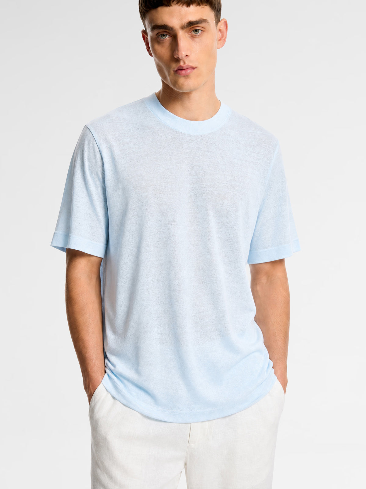 MAISON 9 PARIS Blue Soft Cotton T-Shirt