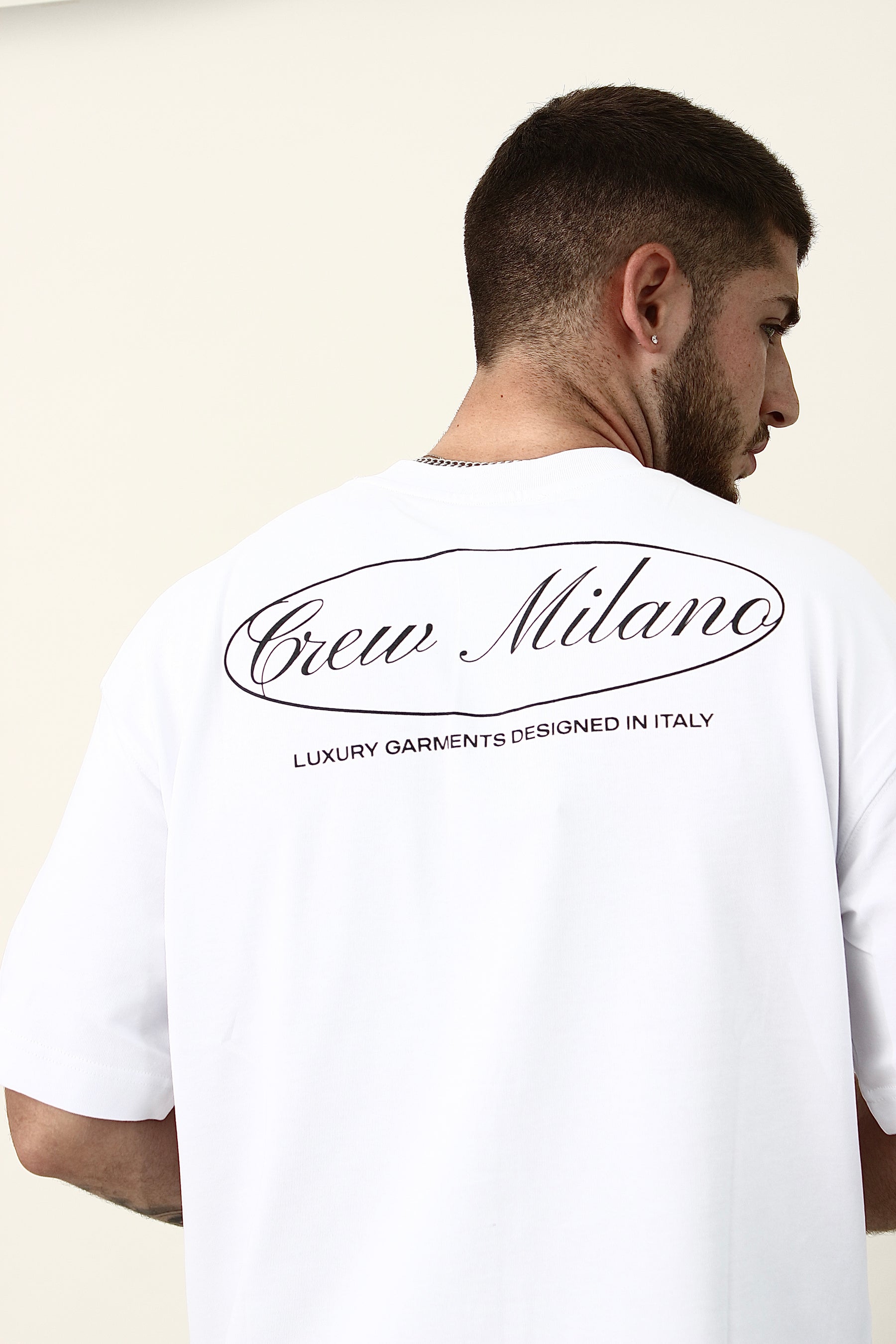 CREW Milano Circle Print Oversized T-Shirt