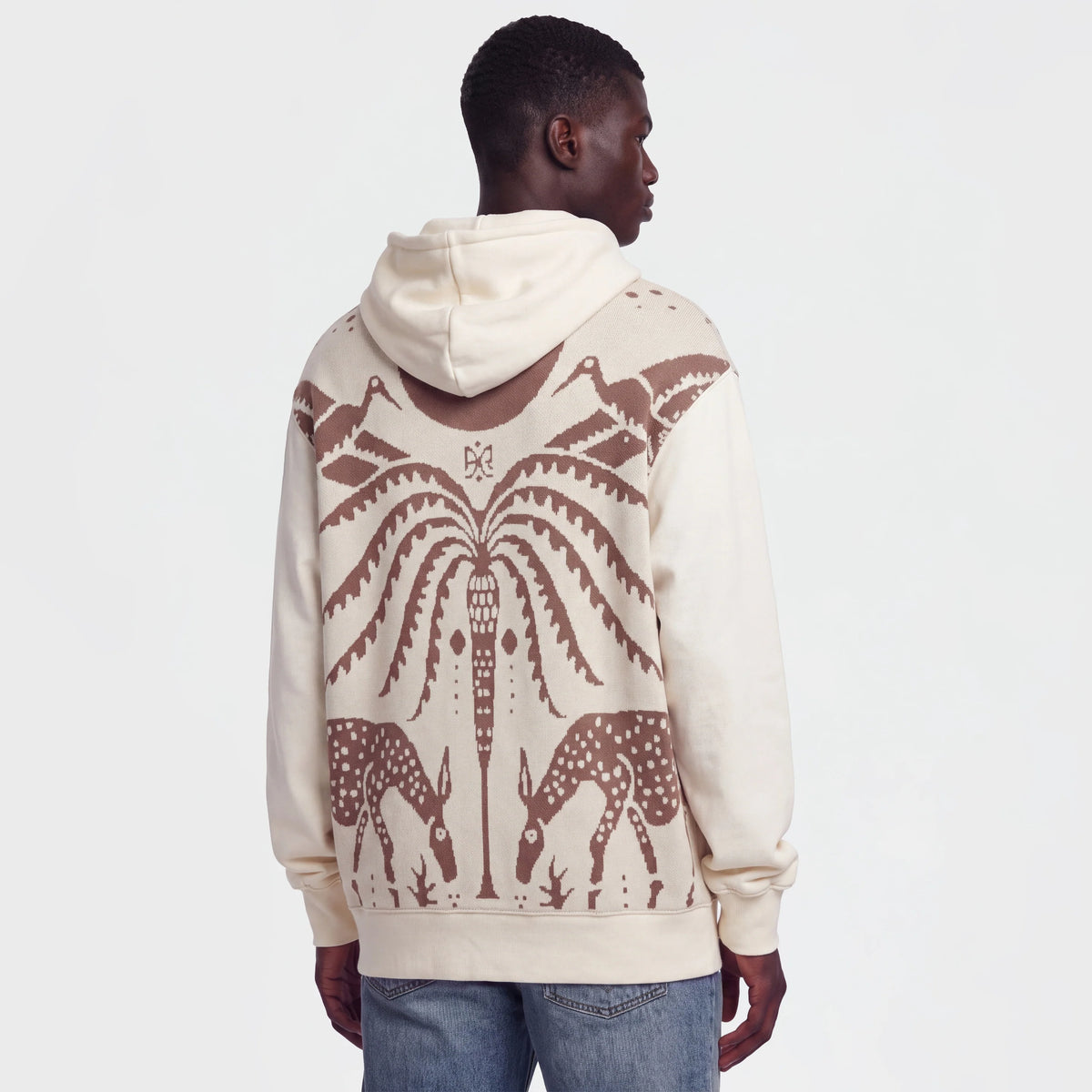 Ainker 1130 Off White Knit Hoodie
