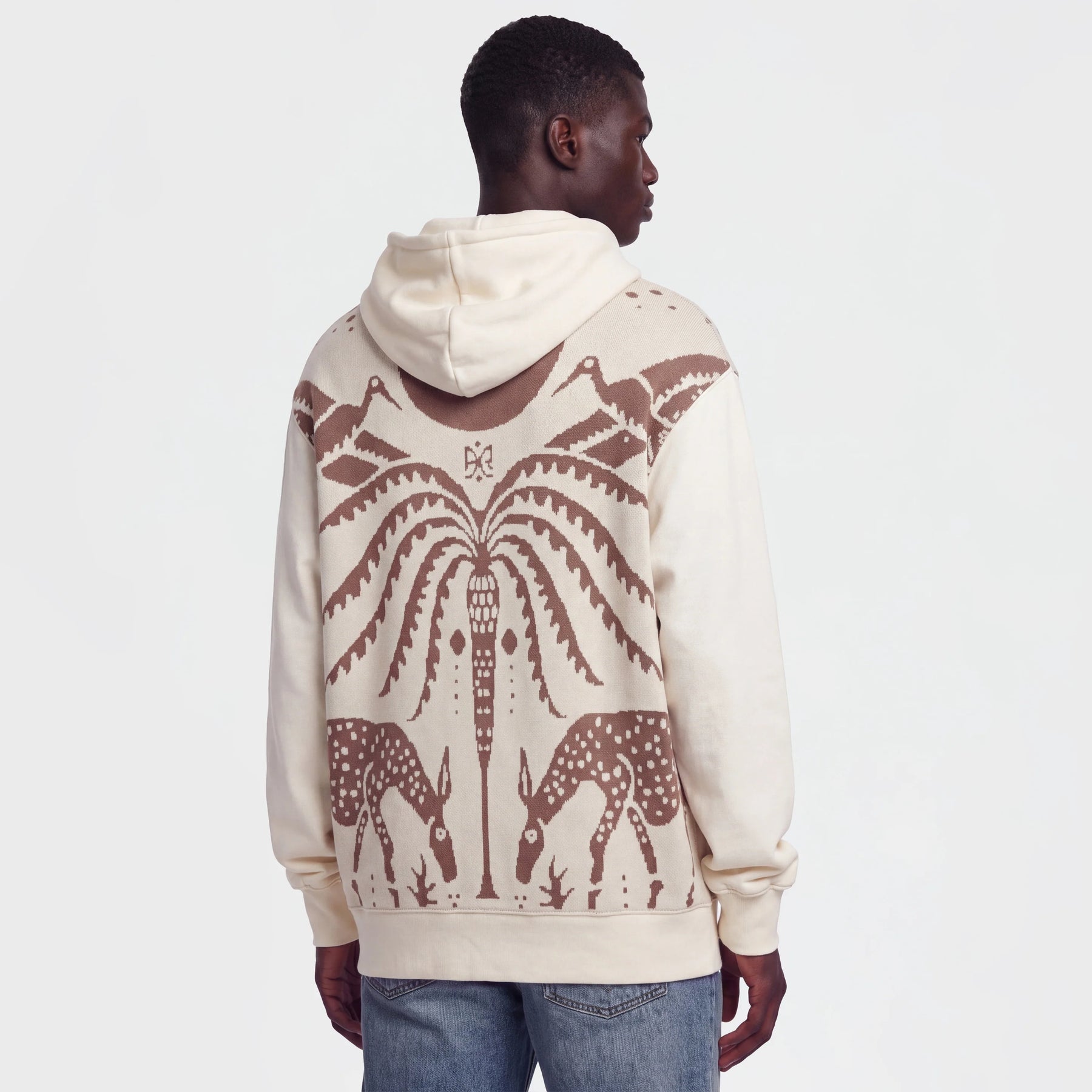 Ainker 1130 Off White Knit Hoodie