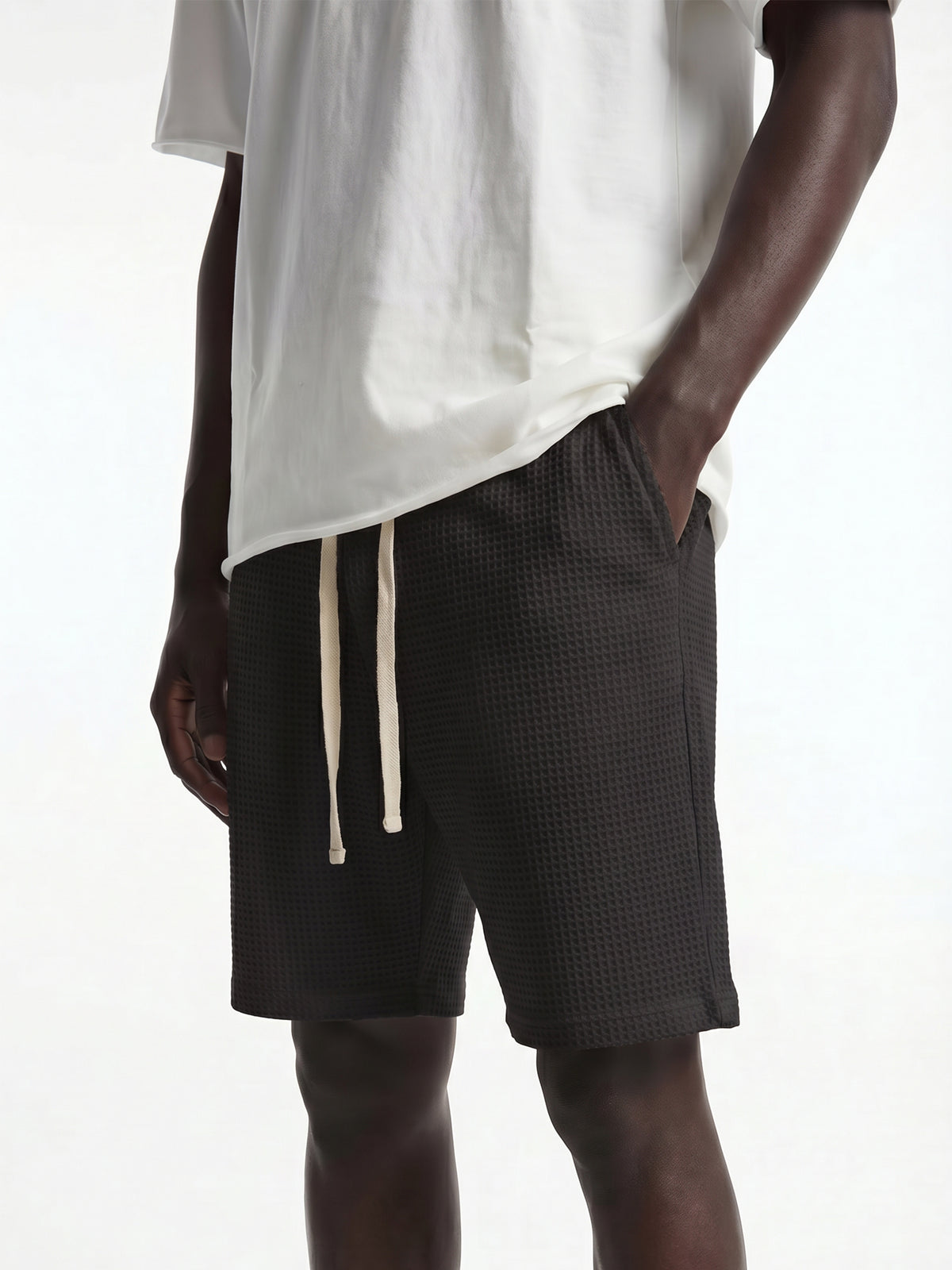 CREW Milano Waffle Shorts Black