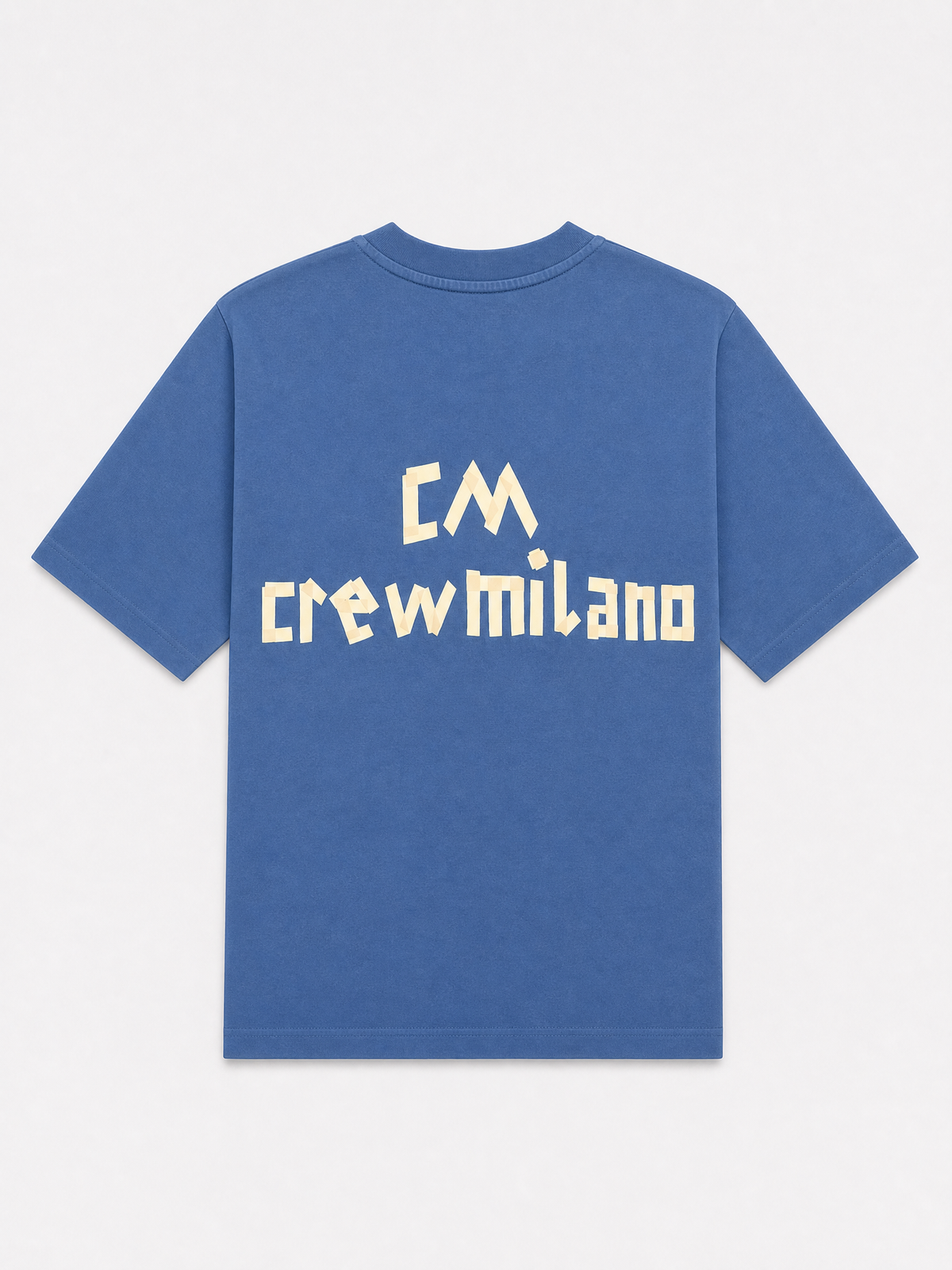 Crew Milano T-Shirt Logo Print - Spray Blue