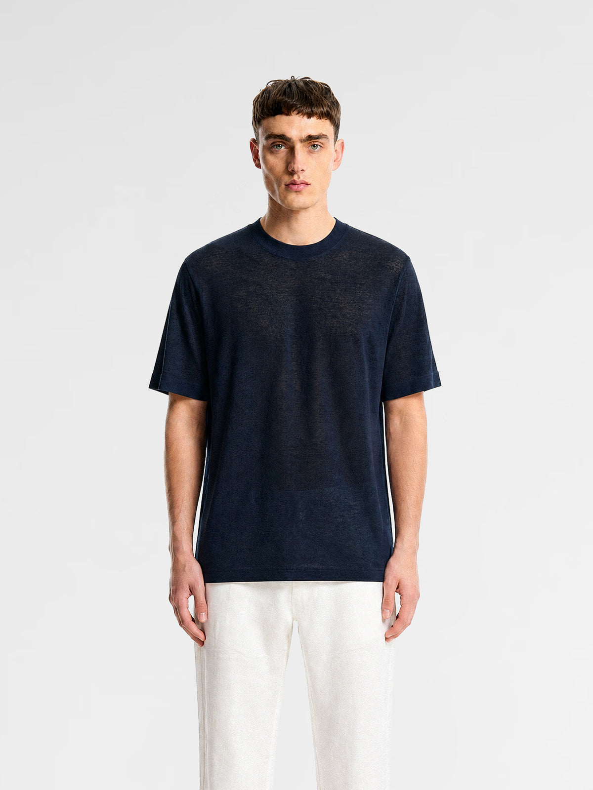 MAISON 9 PARIS Navy Soft Cotton T-Shirt