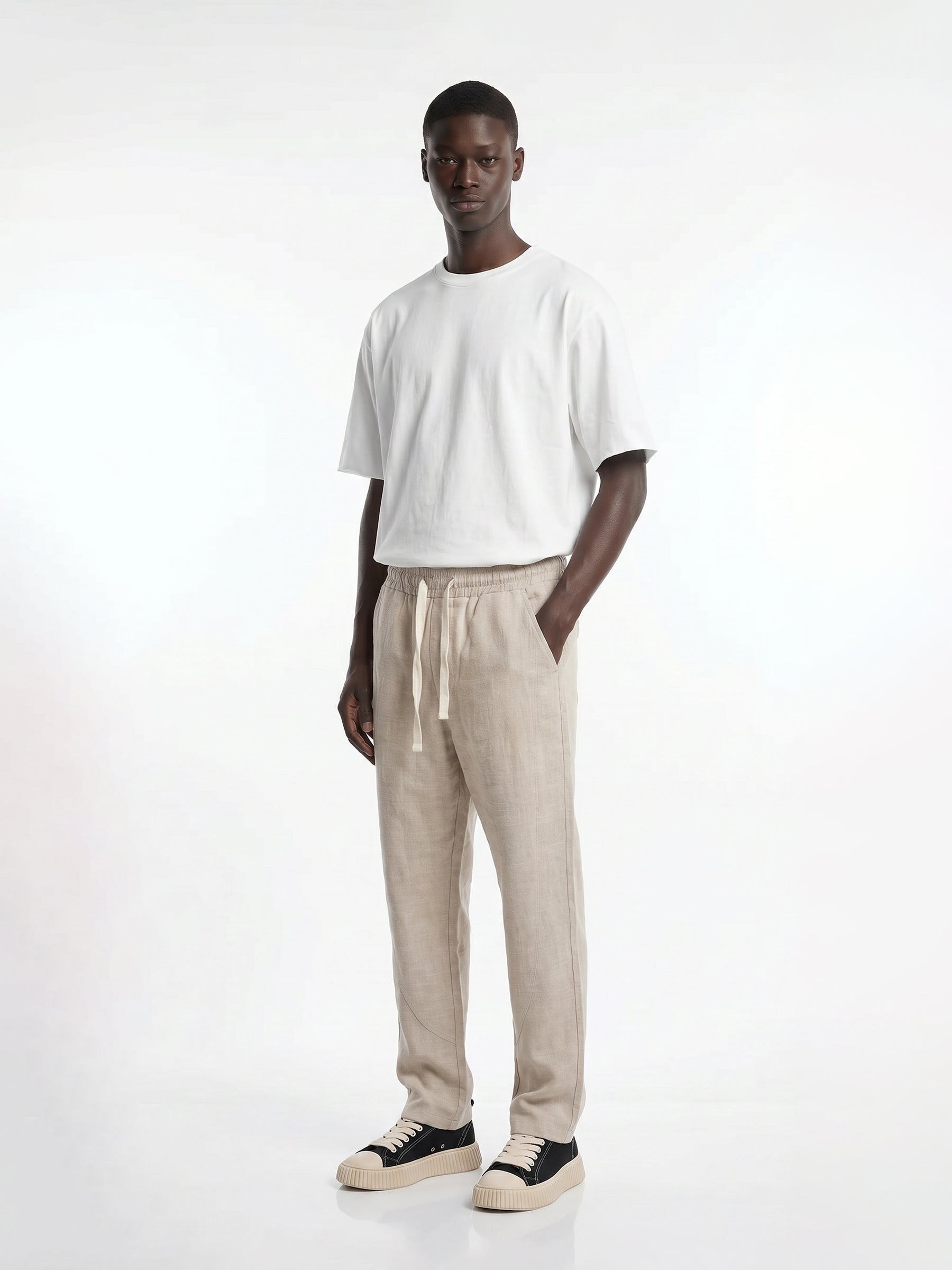CREW MILANO Linen Beige - Bruno Pants