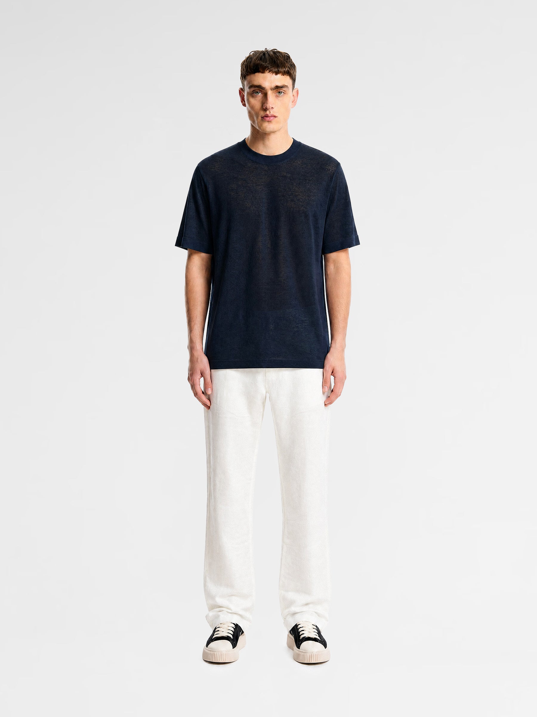 MAISON 9 PARIS Navy Soft Cotton T-Shirt