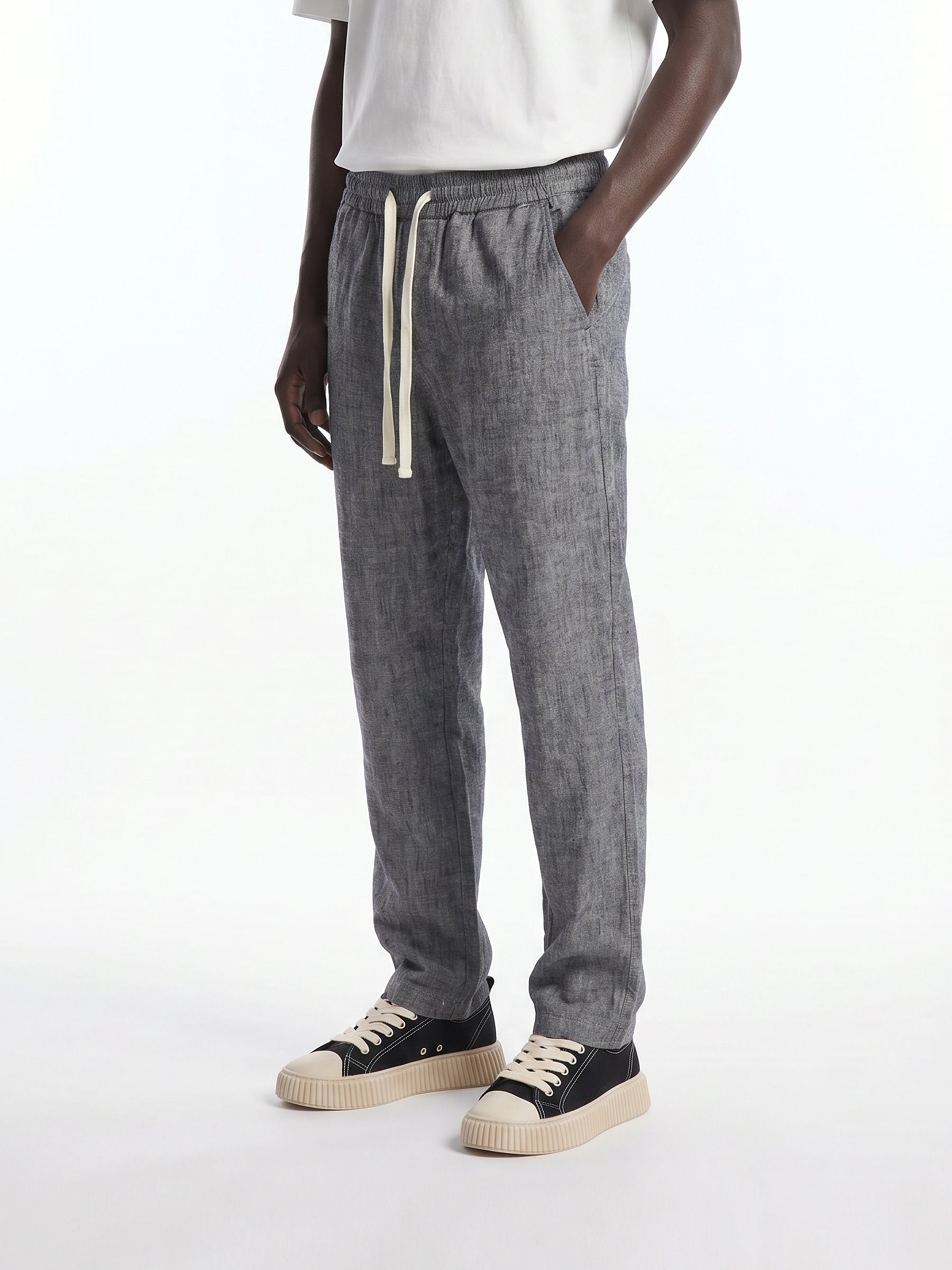 CREW MILANO Linen Grey - Bruno Pants
