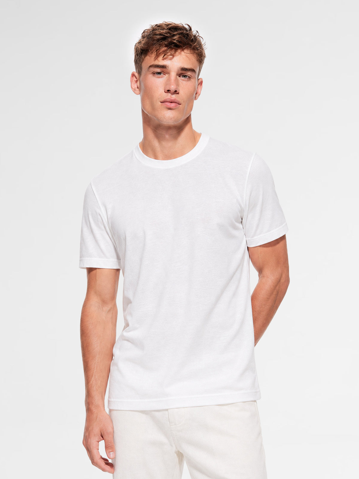 MAISON 9 PARIS White Mercerized Cotton T-Shirt