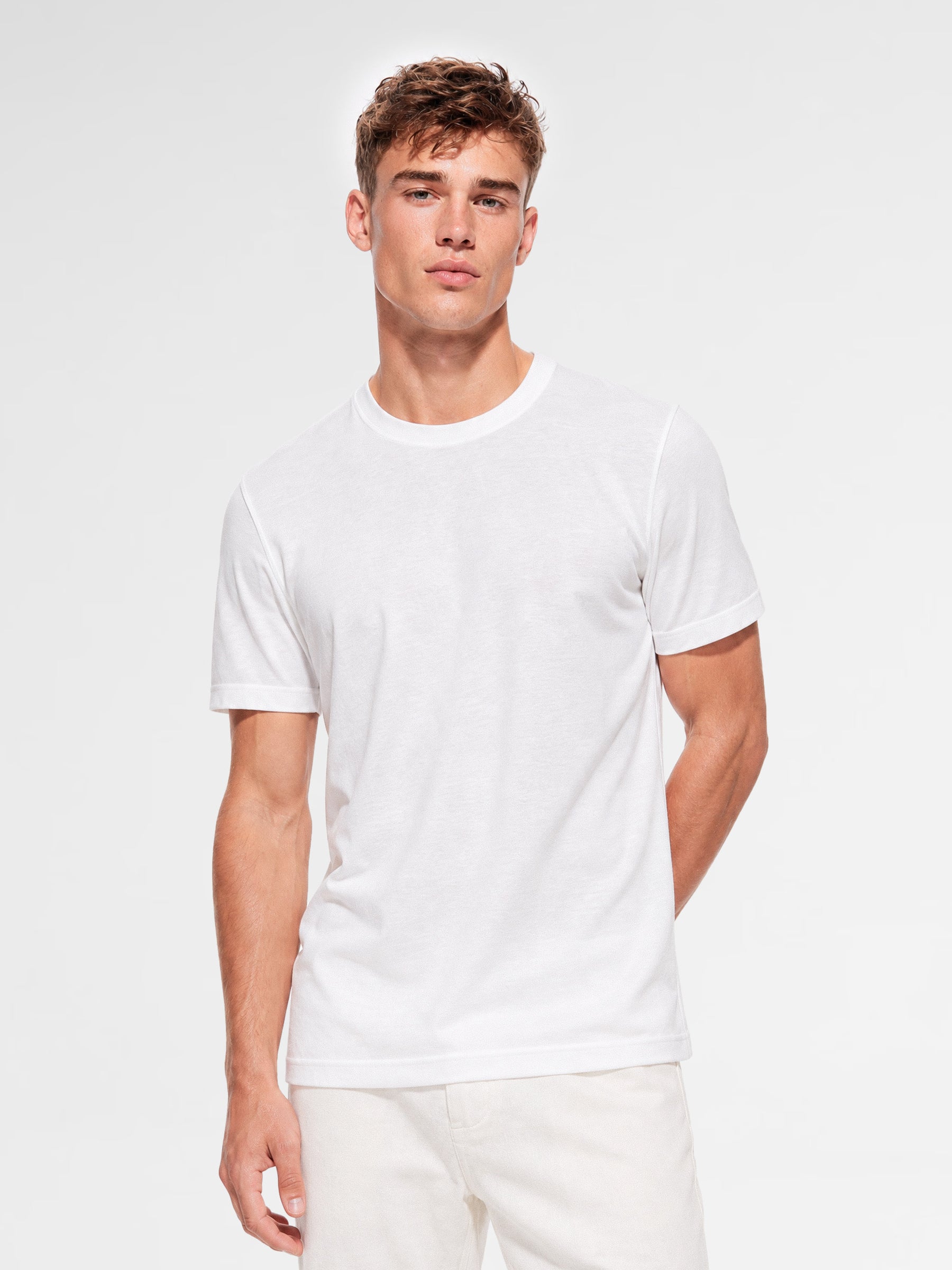MAISON 9 PARIS White Mercerized Cotton T-Shirt