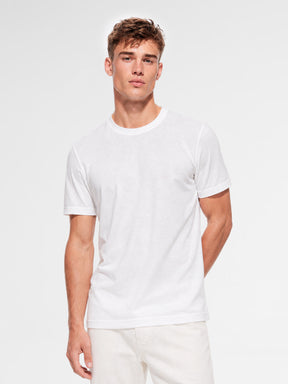 MAISON 9 PARIS White Mercerized Cotton T-Shirt