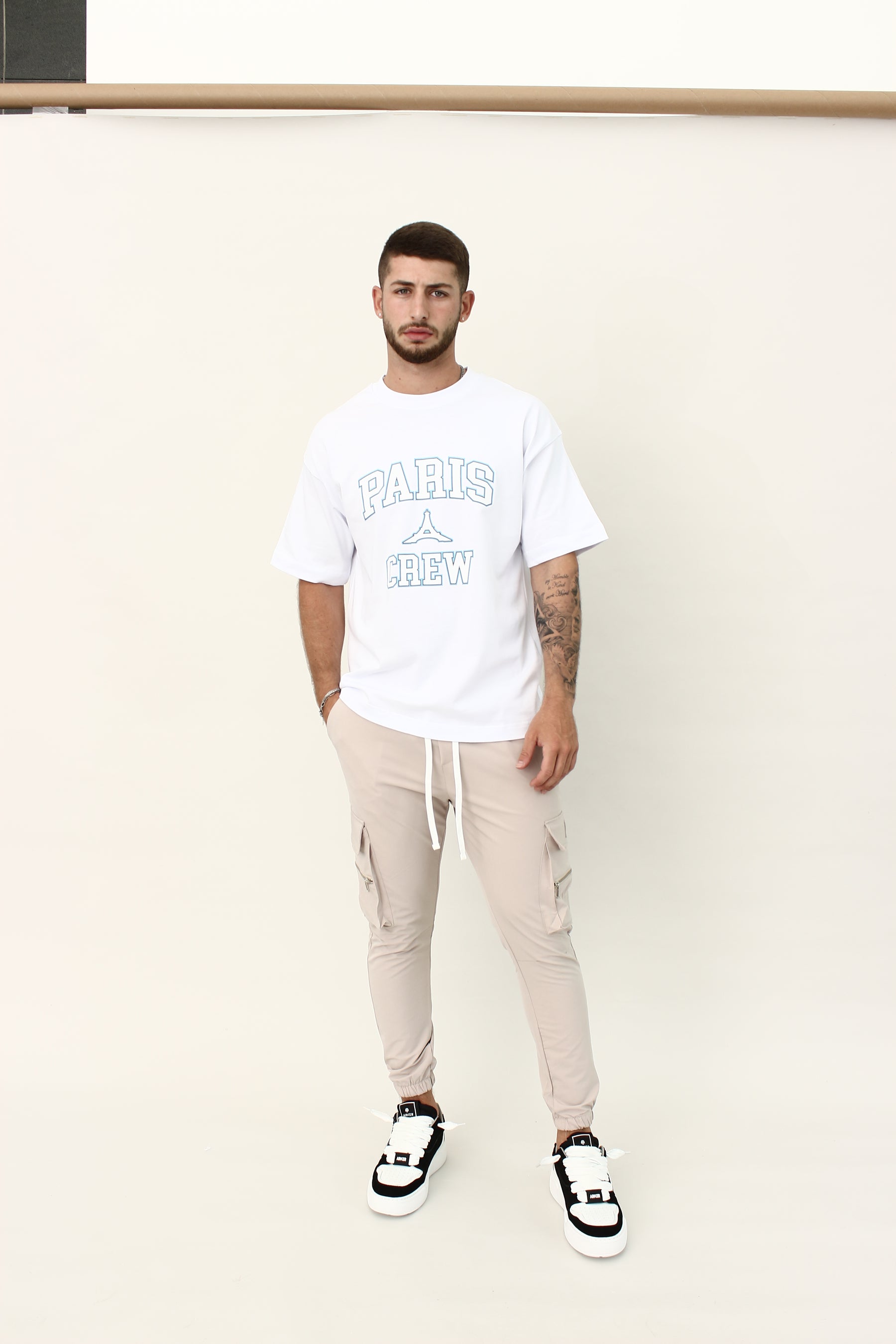 CREW Milano Eiffel Print Oversized T-Shirt