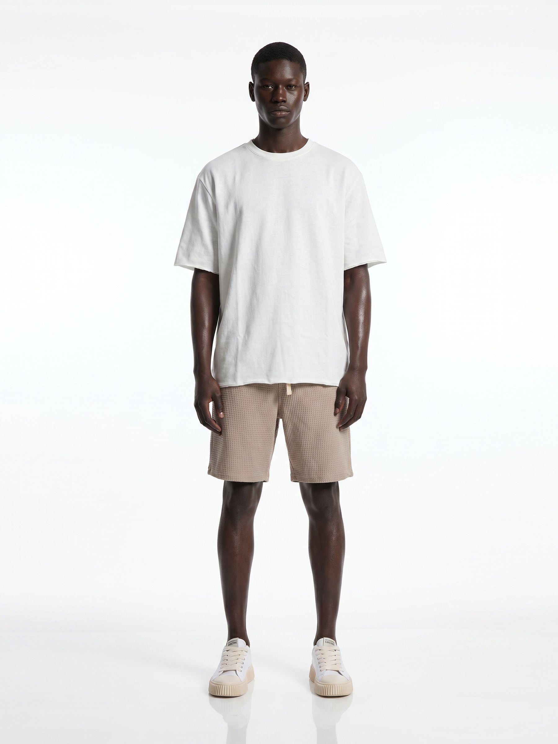 CREW Milano Waffle Shorts Beige