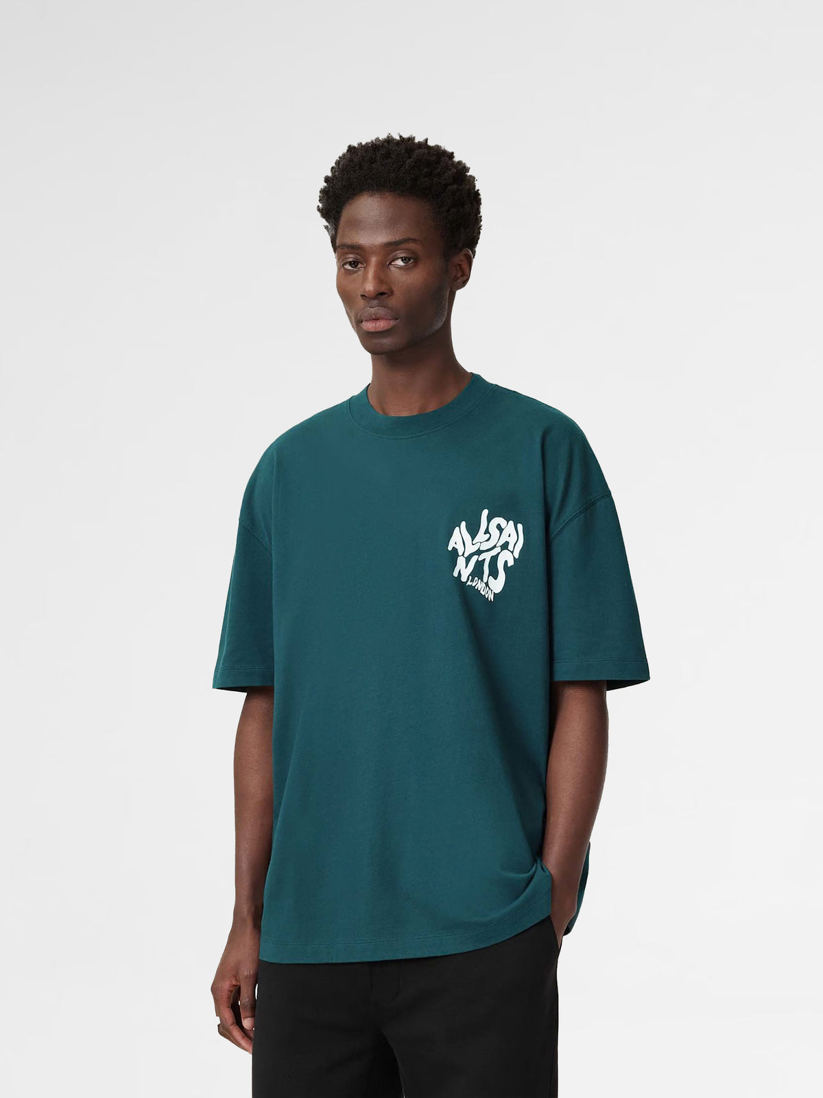 Allsaints Orlando Logo Print Oversized T-Shirt