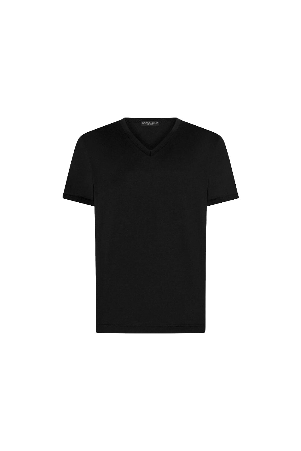 DOLCE & GABBANA T-shirt neck logo tag black