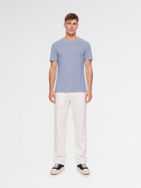 MAISON 9 PARIS Blue Mercerized Cotton T-Shirt