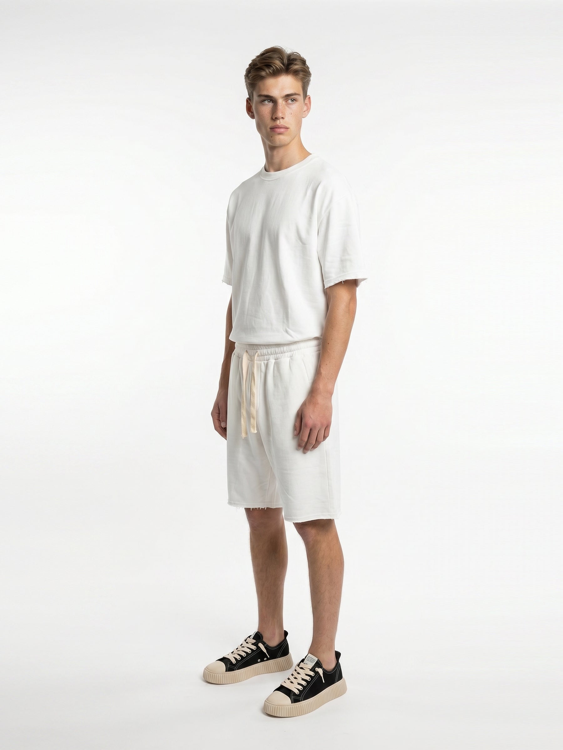 CREW Milano French Terry Set T-Shirt/Pants White