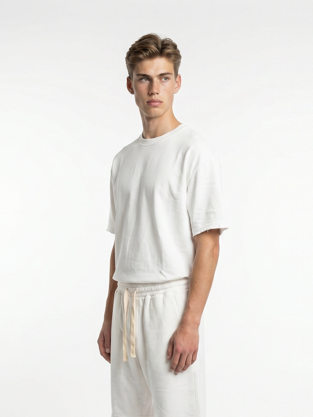 CREW Milano French Terry Set T-Shirt/Pants White
