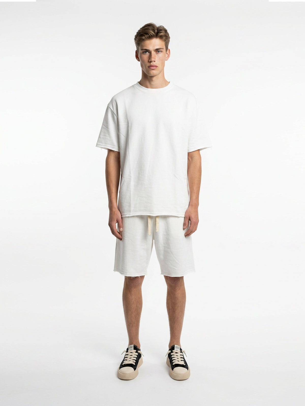 CREW Milano French Terry Set T-Shirt/Pants White