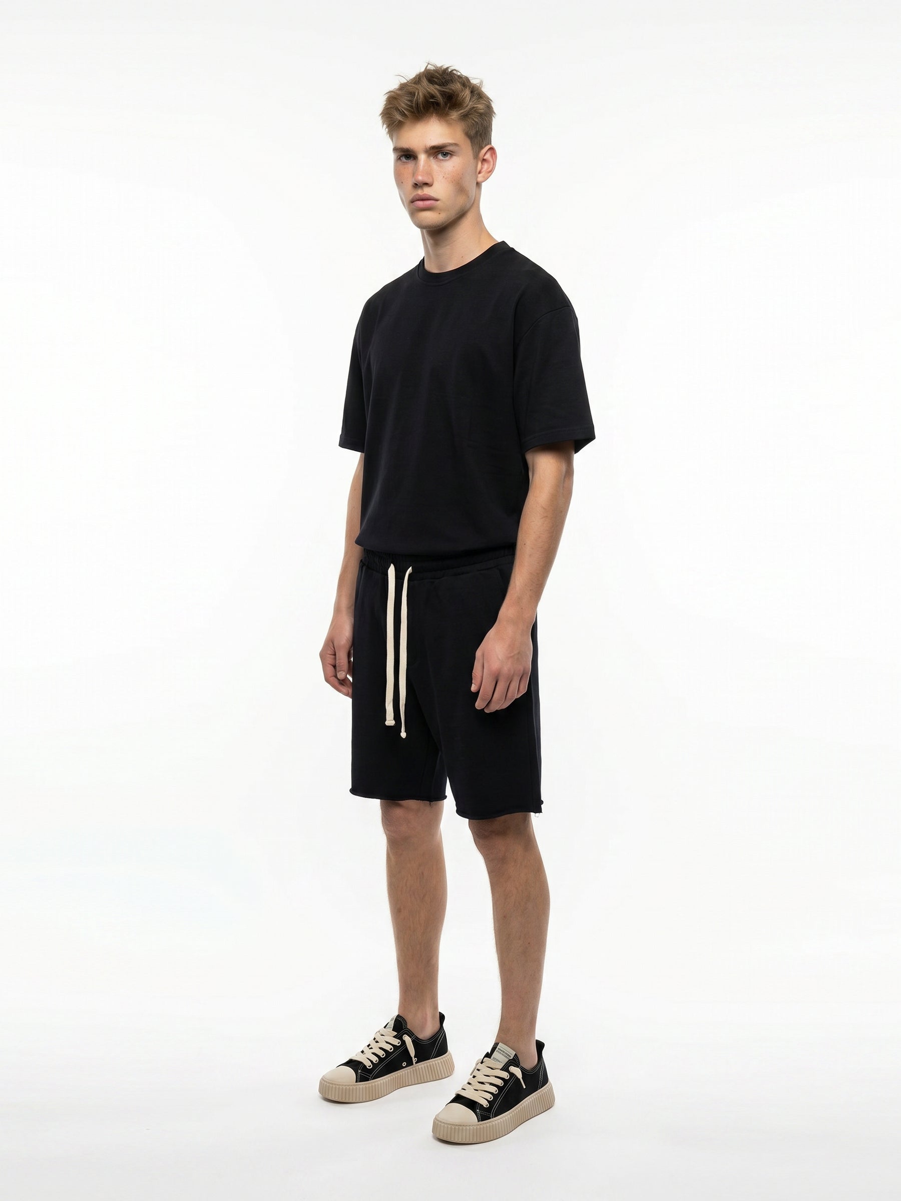 CREW Milano French Terry Set T-Shirt/Pants Black