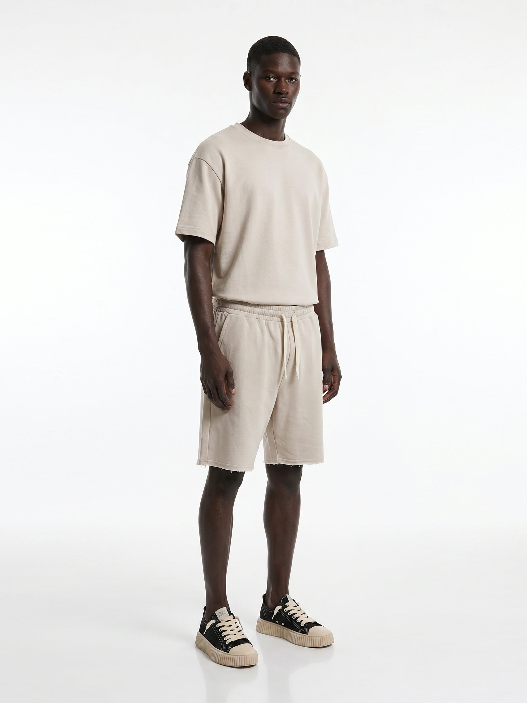 CREW Milano French Terry Set T-Shirt/Pants Beige