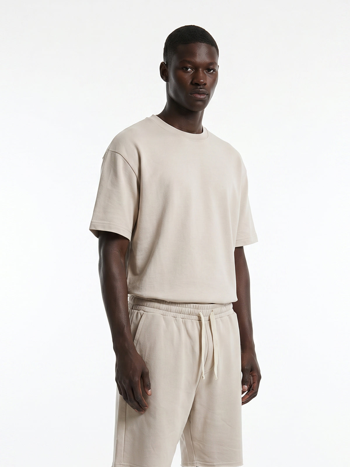 CREW Milano French Terry Set T-Shirt/Pants Beige
