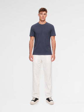 MAISON 9 PARIS Navy Mercerized Cotton T-Shirt