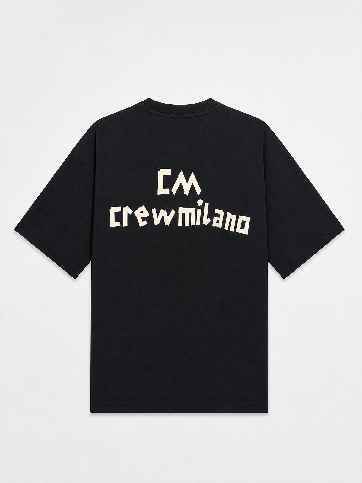 Crew Milano T-Shirt Logo Print - Spray Gray