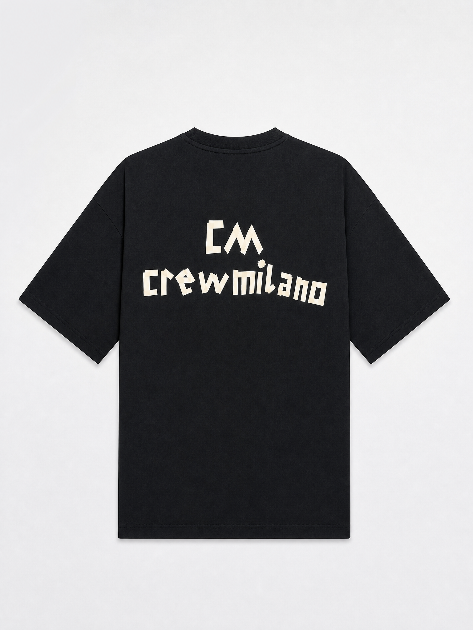 Crew Milano T-Shirt Logo Print - Spray Gray