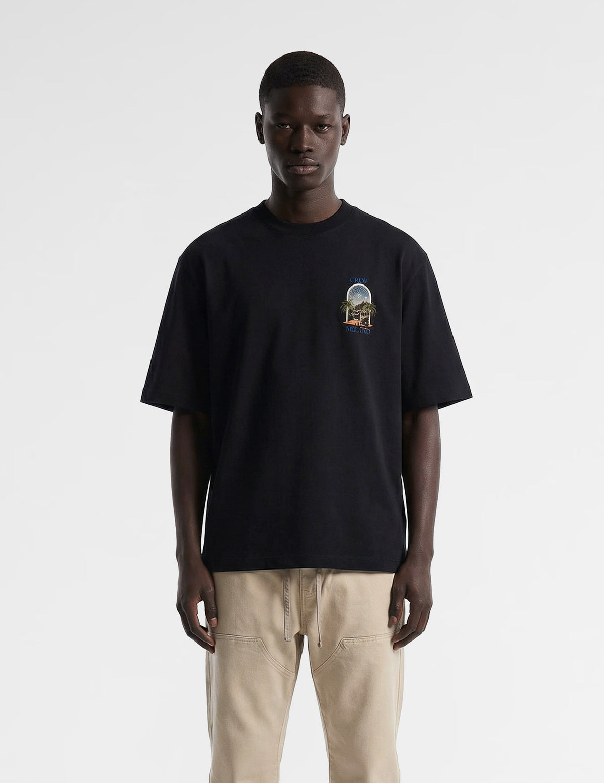 CREW Milano Oversized T-Shirt Logo Print