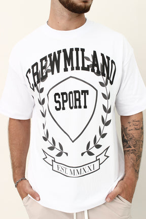 CREW Milano Sport Print Oversized T-Shirt