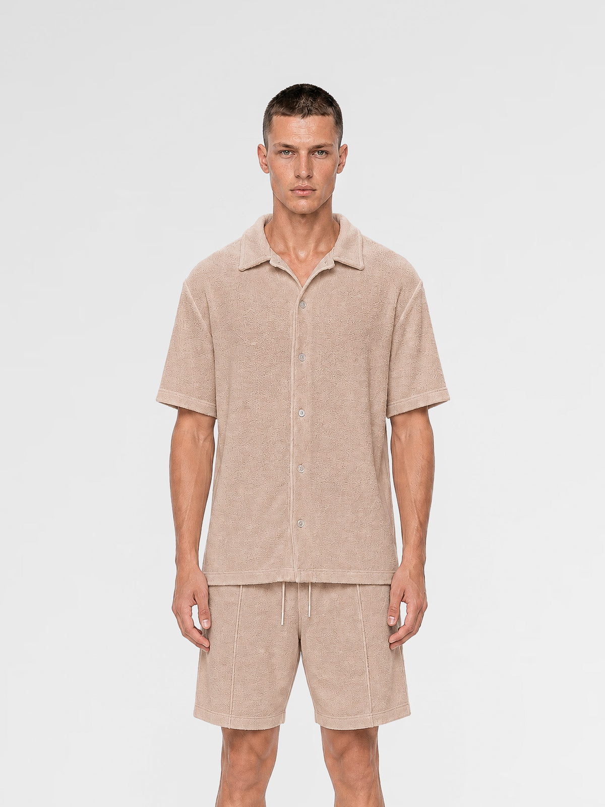 MAISON 9 PARIS Beige Towel Shirt / Shorts