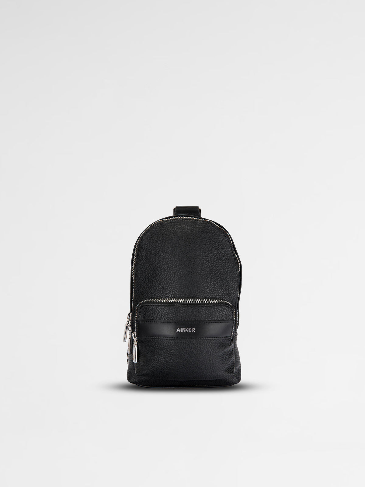 AINKER Black Sling Leather Bag