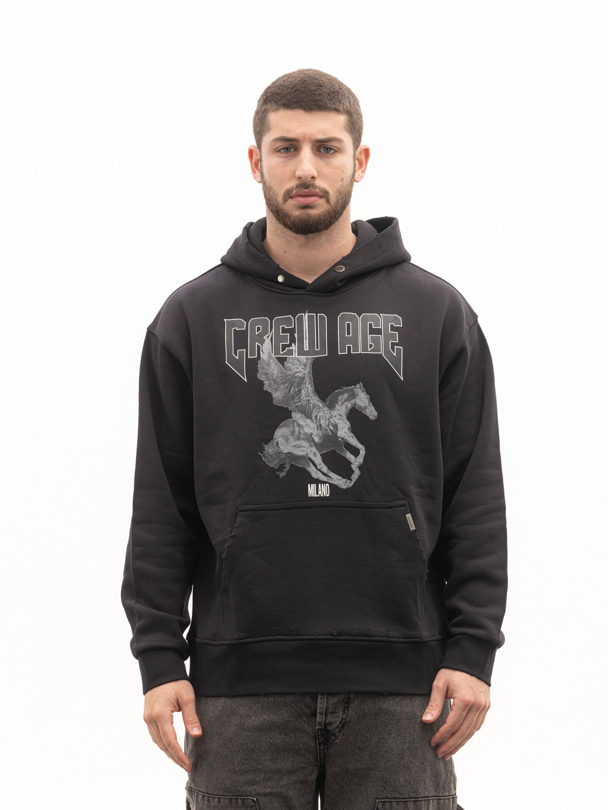 CREW MILANO Relax Logo Hoodie