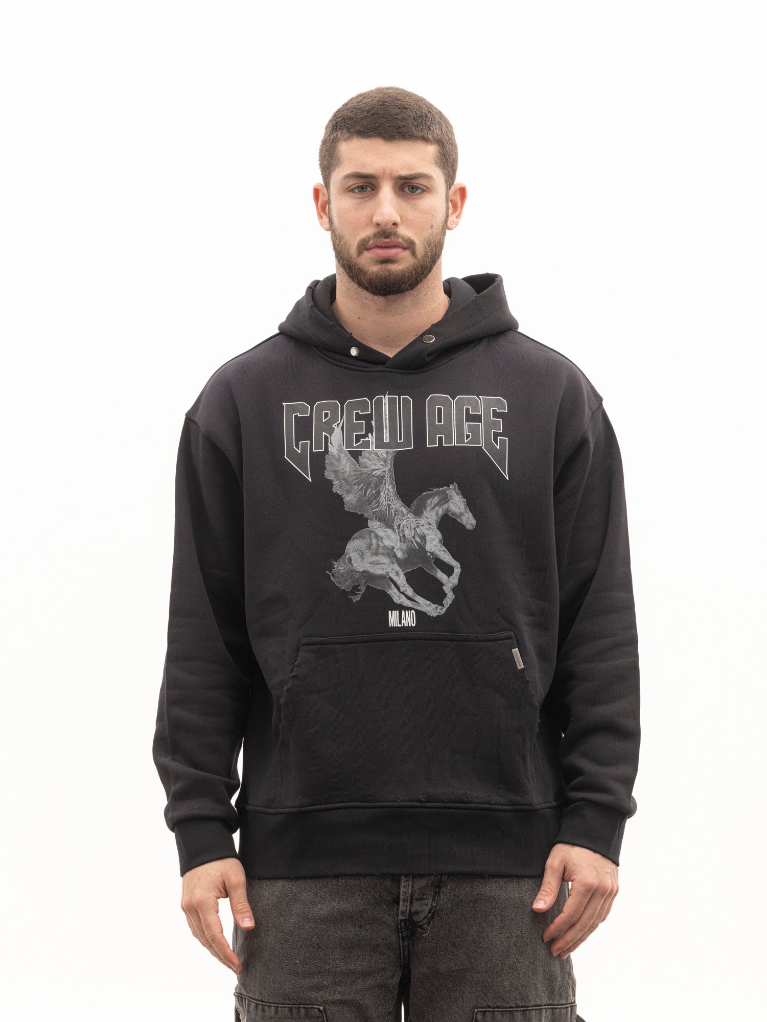 CREW MILANO Relax Logo Hoodie