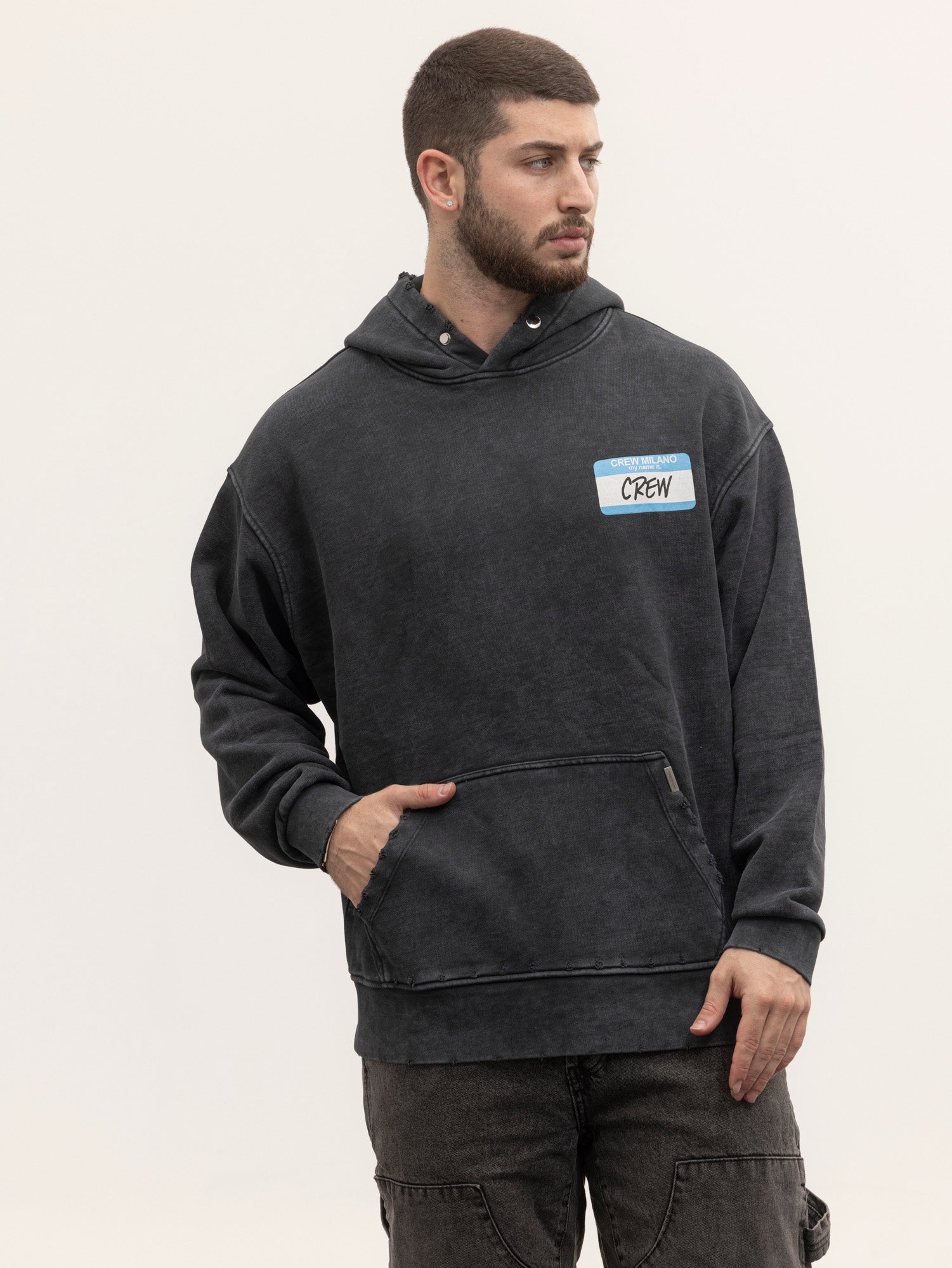 CREW MILANO Relax Logo Hoodie