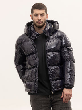 Crew Milano Shiny Coat Dark Blue