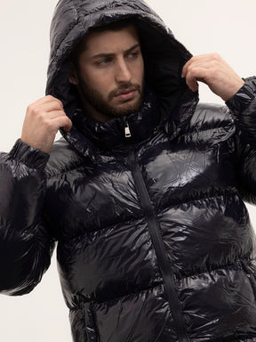 Crew Milano Shiny Coat Dark Blue