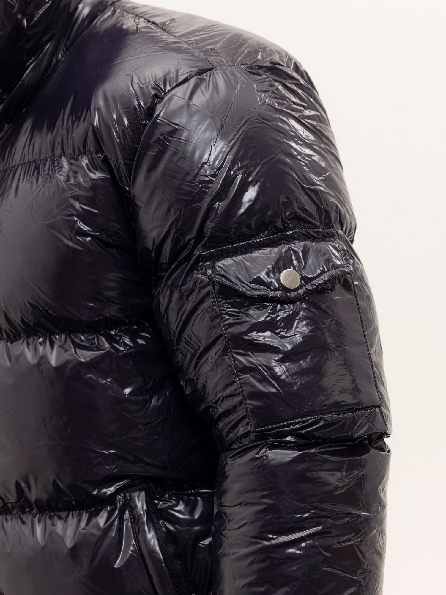 Crew Milano Shiny Coat Dark Blue