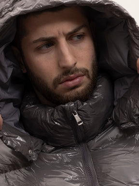 Crew Milano Shiny Coat Grey