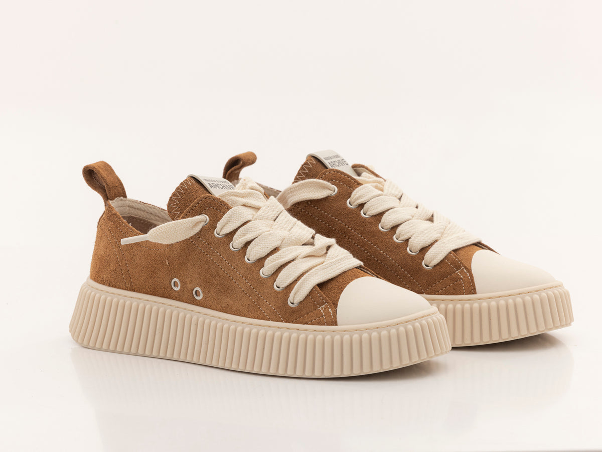 MAISON 9 PARIS Sneakers - Camel Suede Leather