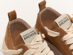 MAISON 9 PARIS Sneakers - Camel Suede Leather