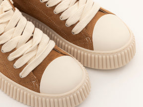 MAISON 9 PARIS Sneakers - Camel Suede Leather