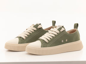 MAISON 9 PARIS Sneakers - Green Suede Leather