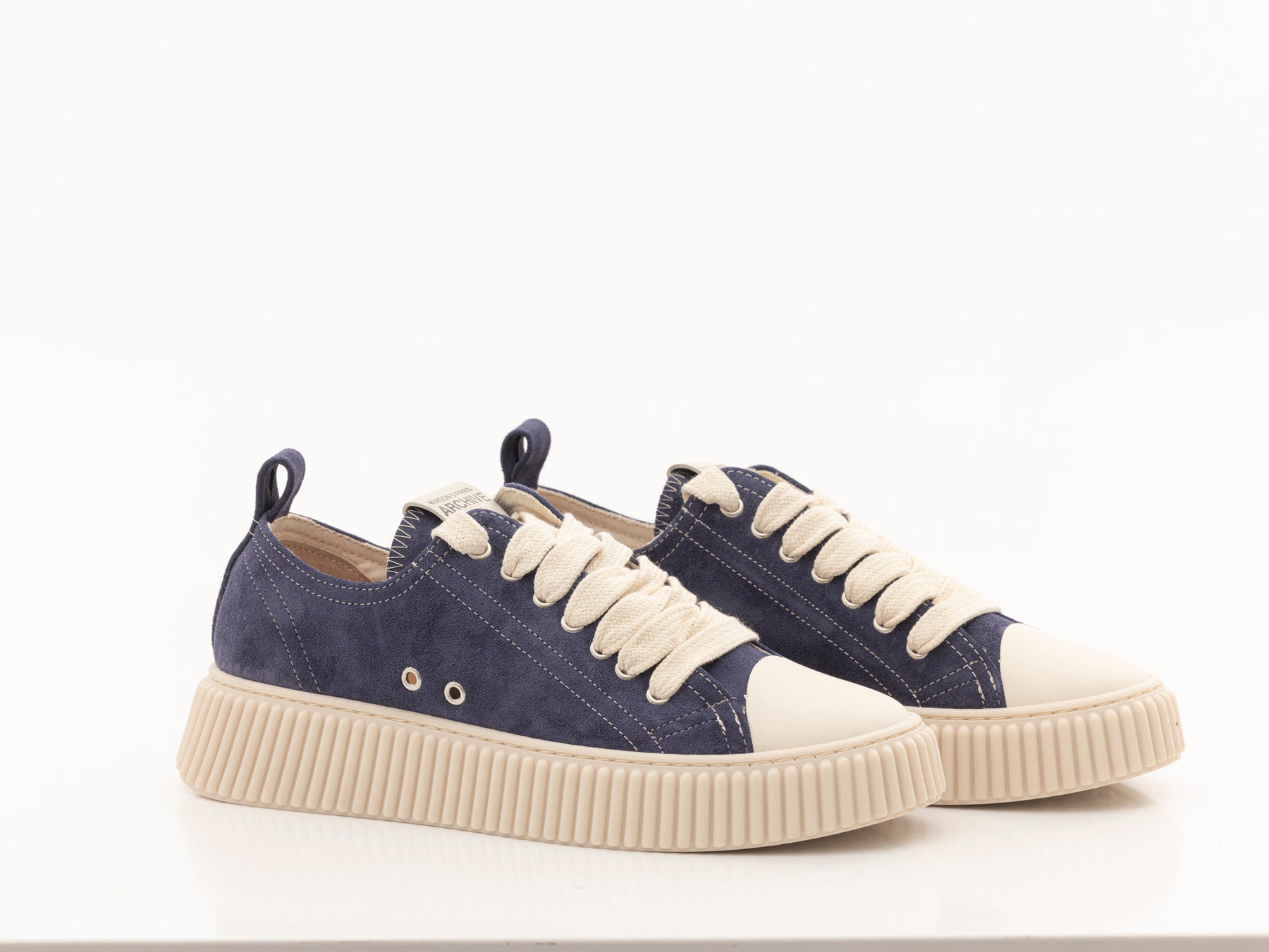 MAISON 9 PARIS Sneakers - Blue Jeans Suede Leather