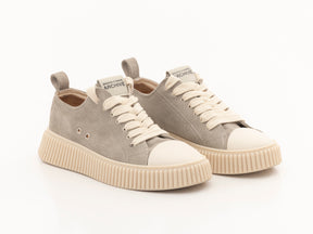 MAISON 9 PARIS Sneakers - Gray Suede Leather