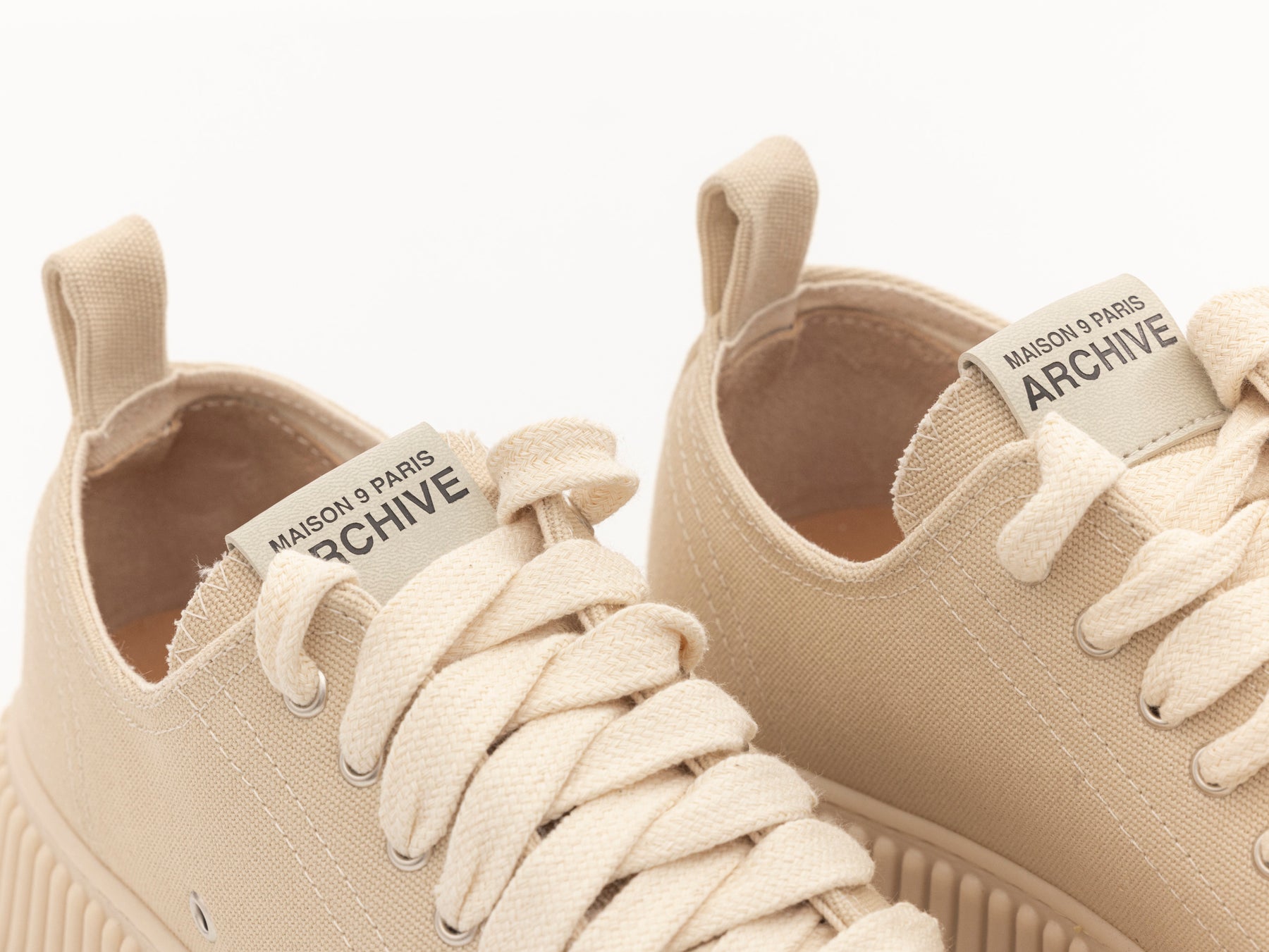 MAISON 9 PARIS Sneakers - Cream Canvas