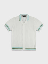 Ainker 802 White Knit Button Shirt