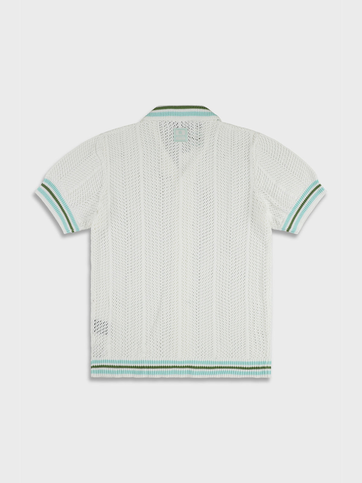 Ainker 802 White Knit Button Shirt