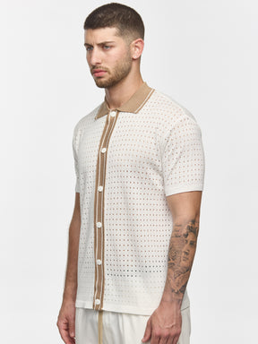 Prêt A Porter Short Sleeves Shirt White/Brown