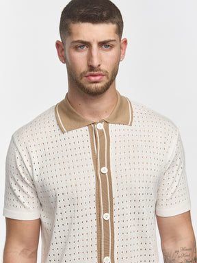 Prêt A Porter Short Sleeves Shirt White/Brown