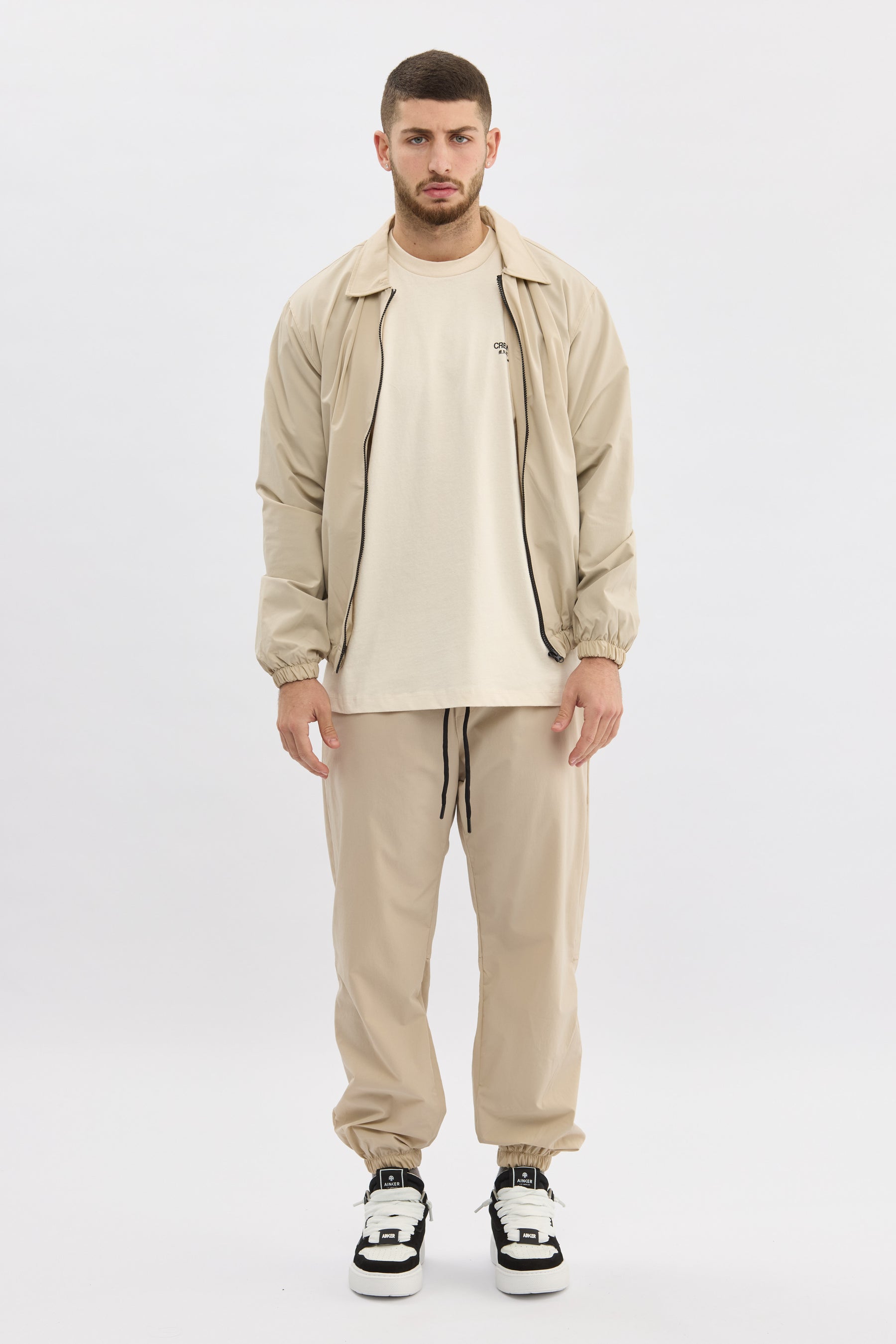 Crew Milano Beige Lightweight Jacket